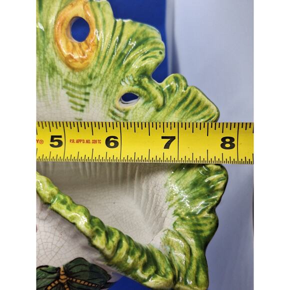 Jay Willfred Footed Seashell Rare Pattern! Made In Italy 1995- Bright & Cheery! - Picture 8 of 12